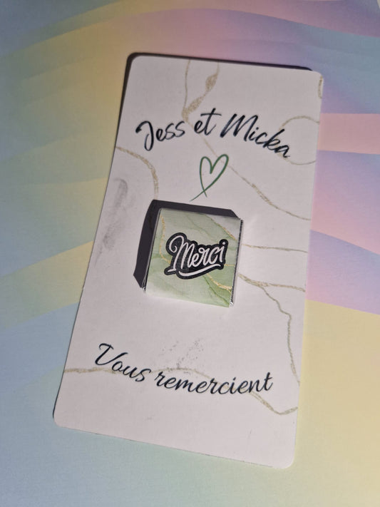 Carte en Chocolat Personnalisée