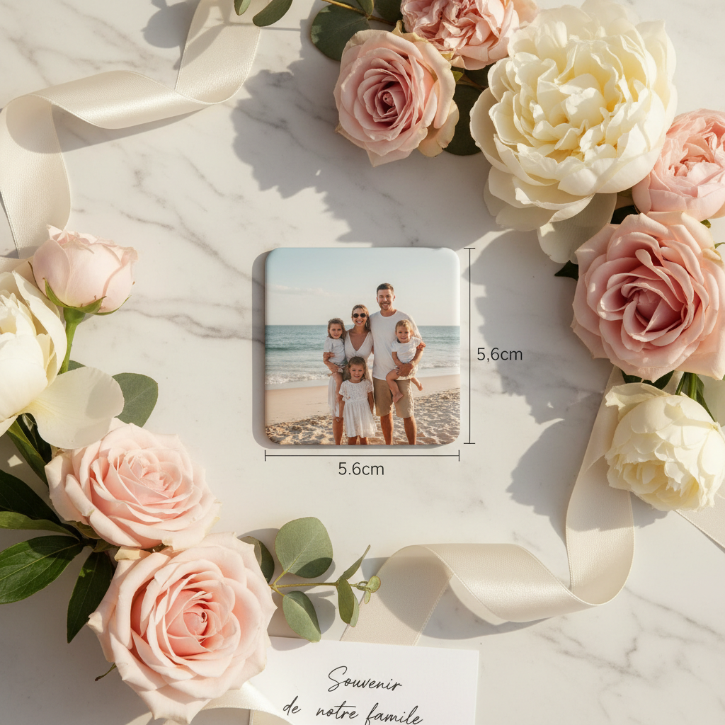 Magnet famille flat lay